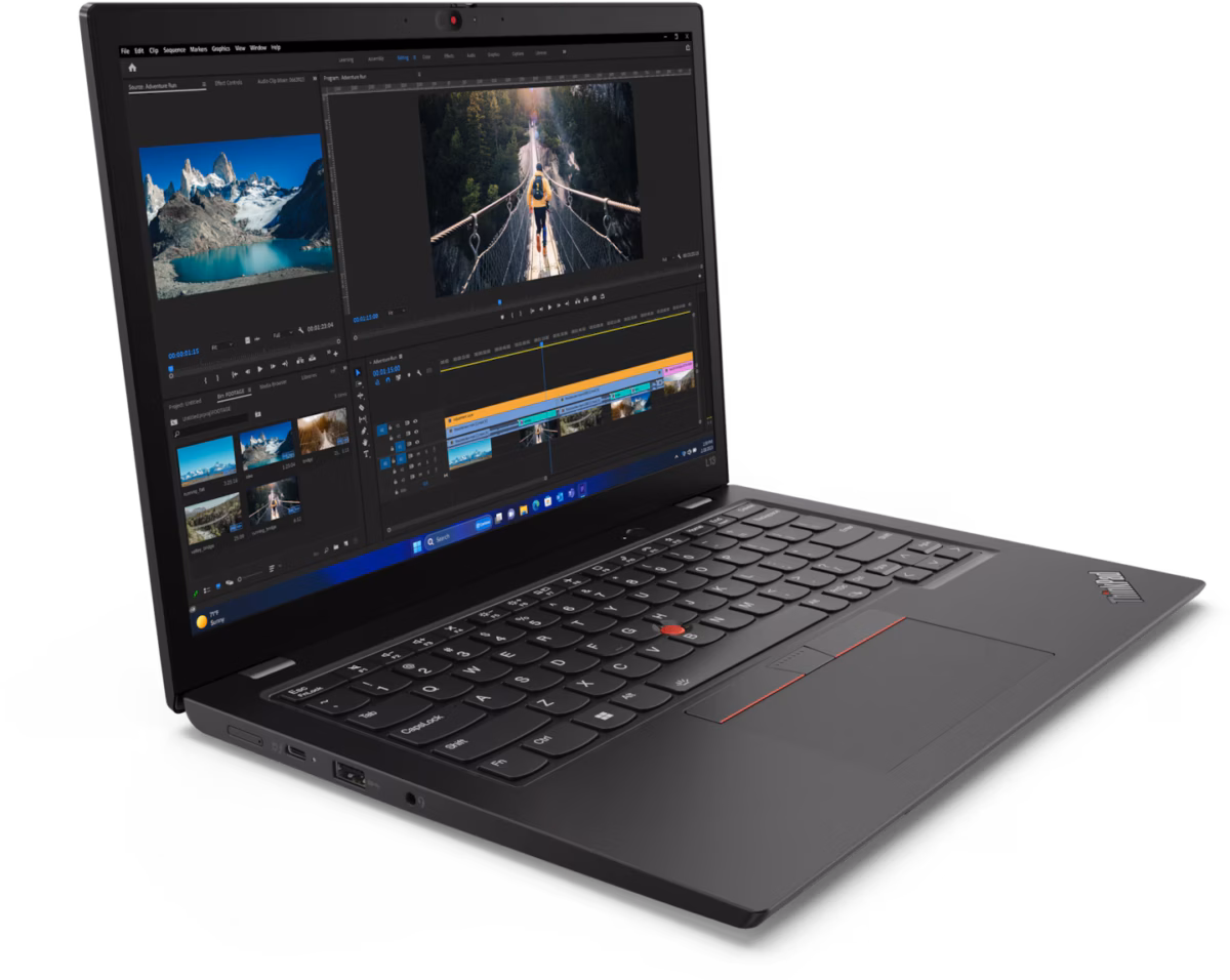 Profil fin du ThinkPad X1 Carbon Gen 13, conçu pour allier compacité et élégance.