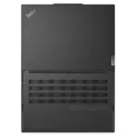 Vue arrière du Lenovo ThinkPad E14 Gen 6, illustrant le design robuste et élégant de ce PC portable pensé pour les environnements professionnels exigeants