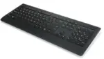 Clavier sans fil professionnel rechargeable avec layout suisse FR, pavé numérique et connexion Bluetooth.