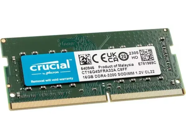 Barrette mémoire Crucial 16GB DDR4 3200 MHz SO-DIMM