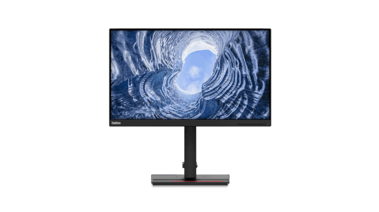 Vue frontale du moniteur 23.8 pouces avec dalle IPS et cadre ultra-