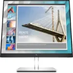 Écran HP E24q G5 24 pouces WUXGA – vue de face allumé