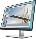 Écran HP E24q G5 – vue latérale montrant la finesse du design