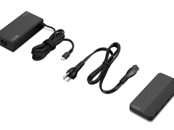Accessoires inclus avec station d’accueil Lenovo USB-C – alimentation, câbles et adaptateurs secteur