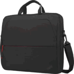 Sacoche Lenovo ThinkPad noire vue de face avec poche zippée rouge – format 15.6 pouces