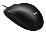 Profil latéral de la souris Logitech M100 filaire USB, design ergonomique