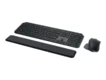 Vue inclinée du combo Logitech MX Keys S et MX Master 3S – finition graphite