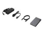Dock USB-C universel avec chargeur, câble USB-C, adaptateur secteur et accessoires inclus