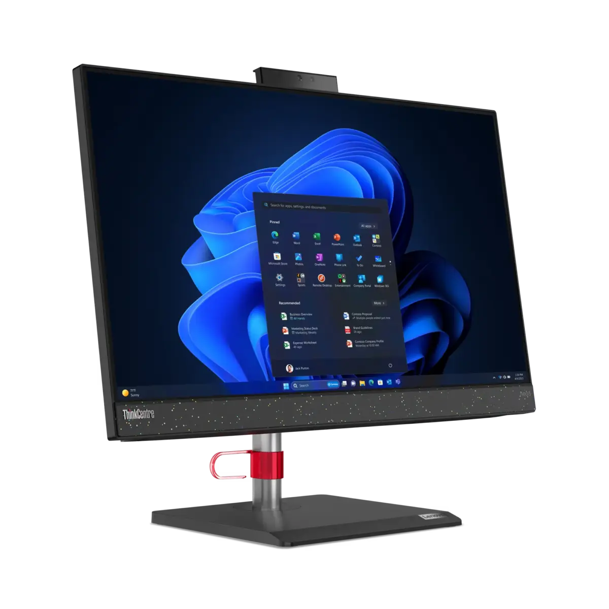 Vue latérale droite du Lenovo ThinkCentre neo 50a Gen 4 tout-en-un