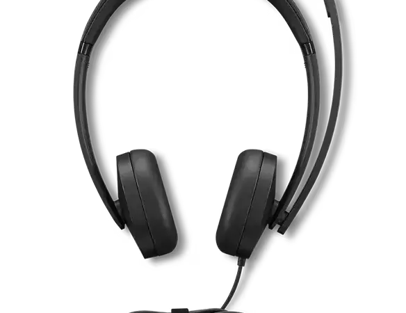 Casque USB-A Lenovo avec micro ajustable : un compagnon fiable pour vos journées de travail. Confortable, discret et compatible avec vos outils pro.