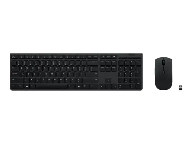 Clavier Lenovo professionnel sans fil avec souris pour un usage bureautique performant