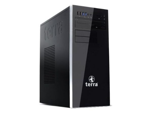 Vue en angle du PC Gamer TERRA ELITE1 – i5‑12400F, RTX 3060 – TechMarket.ch