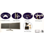 Support mural double écran TRONJE 15 à 24 pouces – modèle TS742